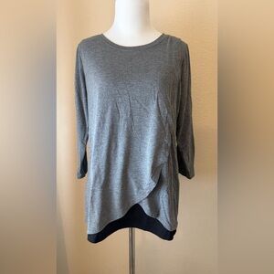 Motherhood Charcoal and Black Long Sleeve Tee